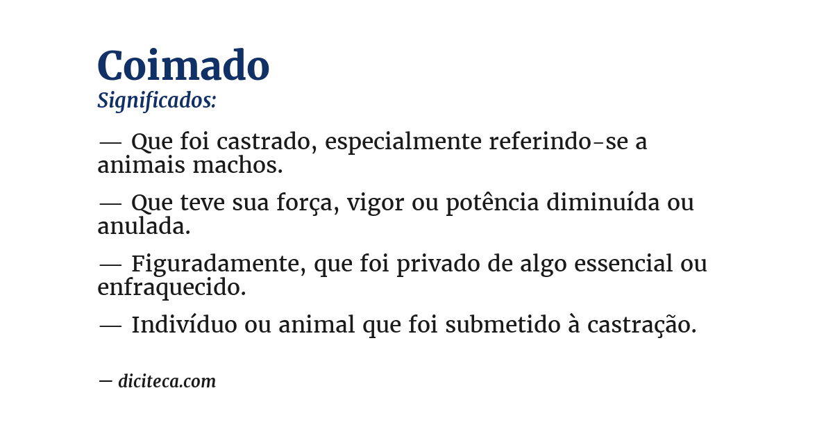 Significado de coimado