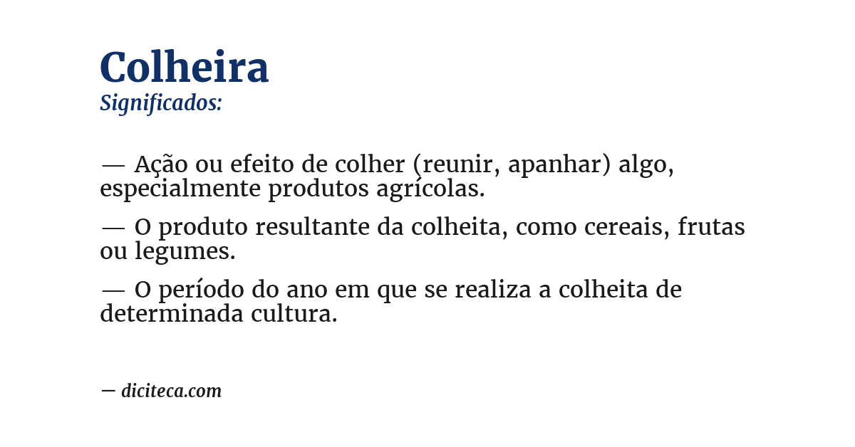 Significado de colheira