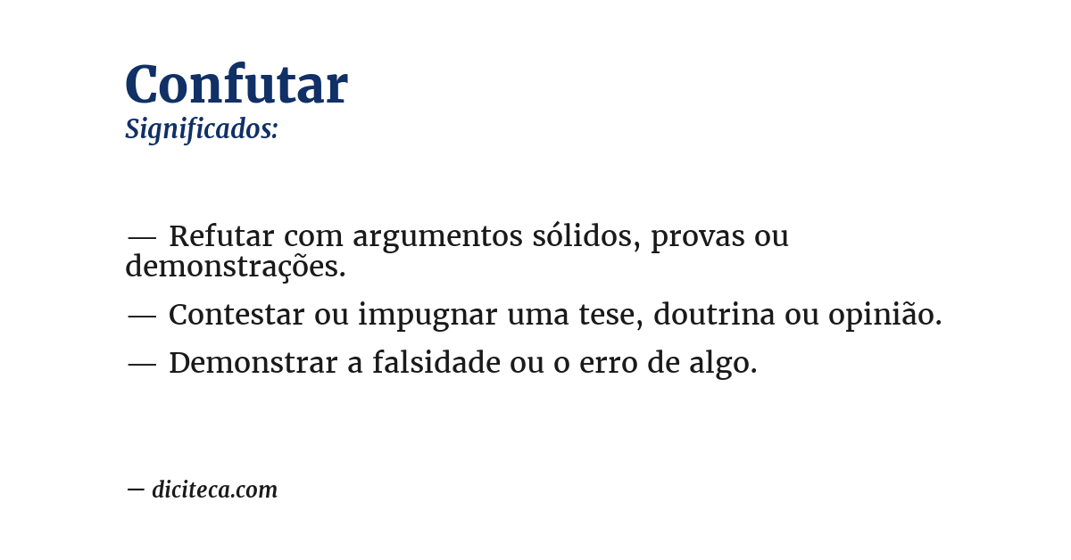 Significado de confutar
