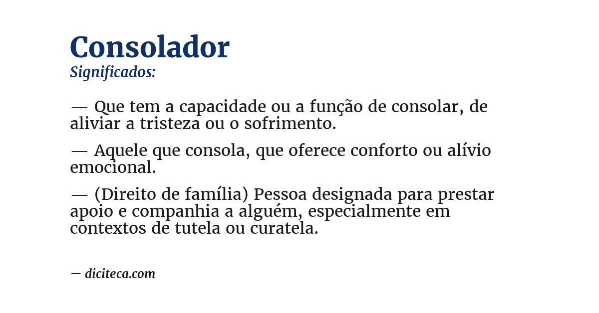 Significado de consolador