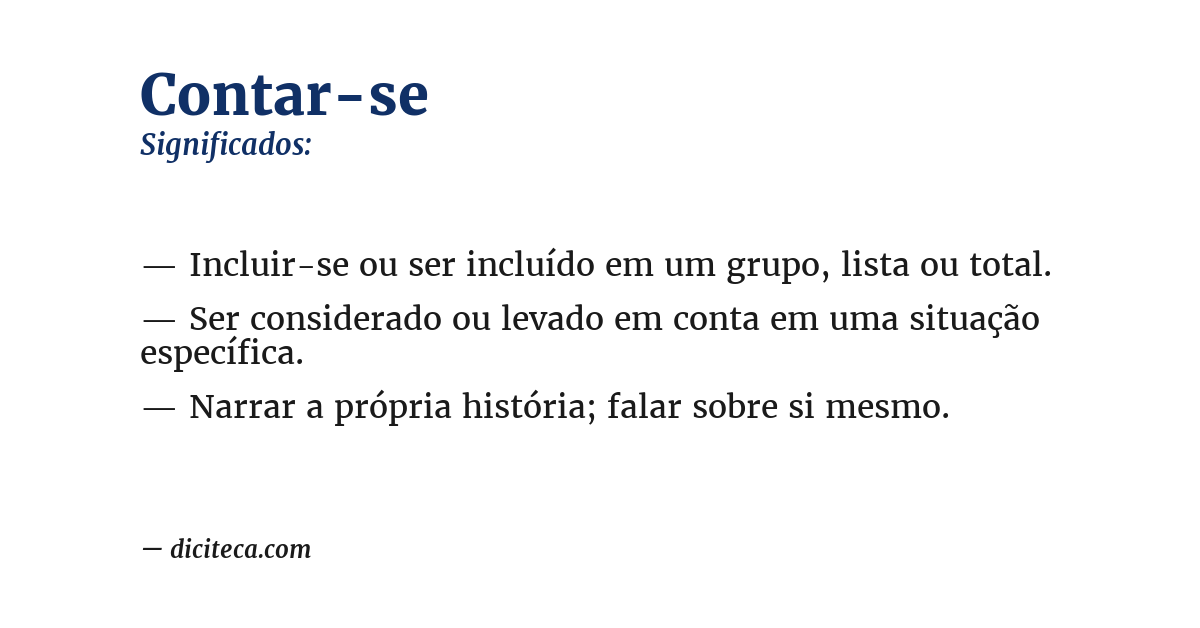 Significado de contar-se