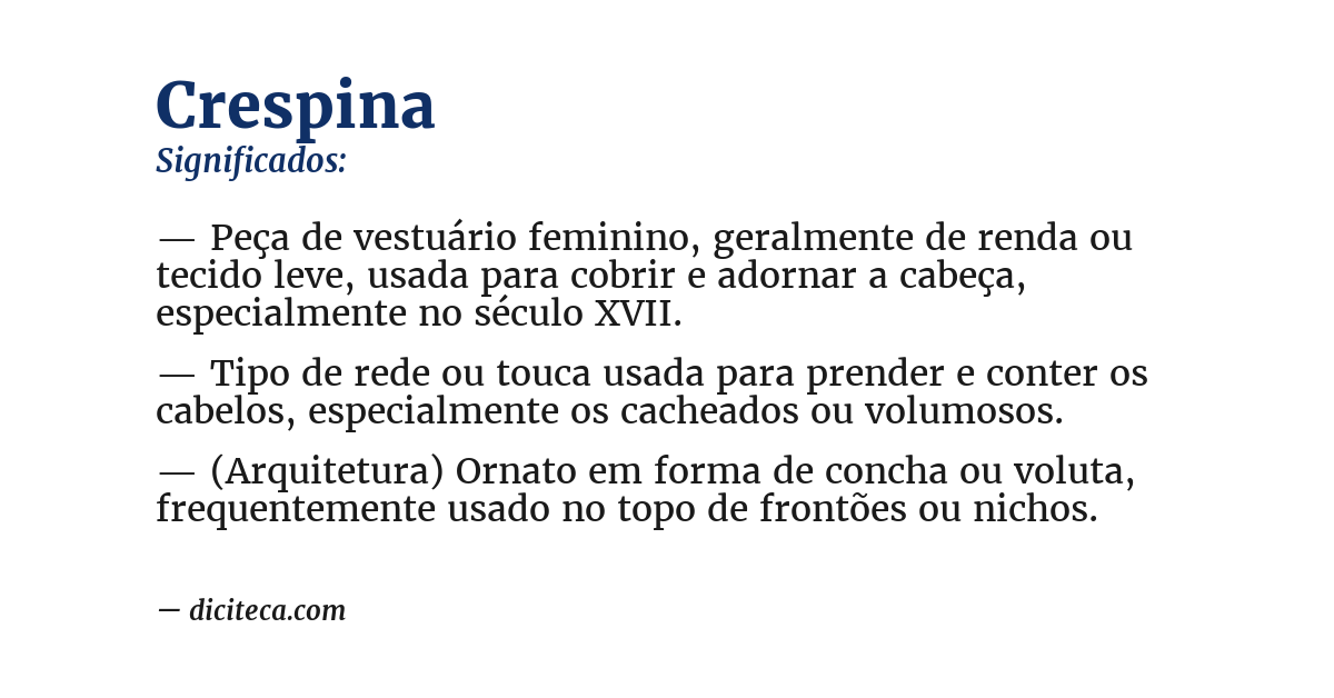 Significado de crespina