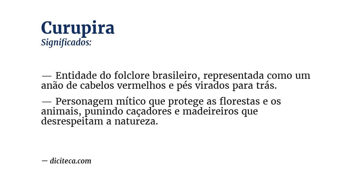 Significado de curupira