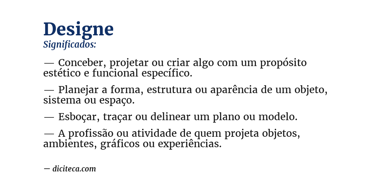 Significado de designe
