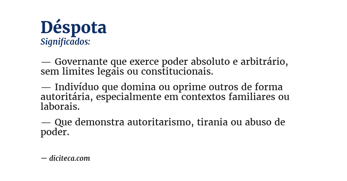 Significado de déspota