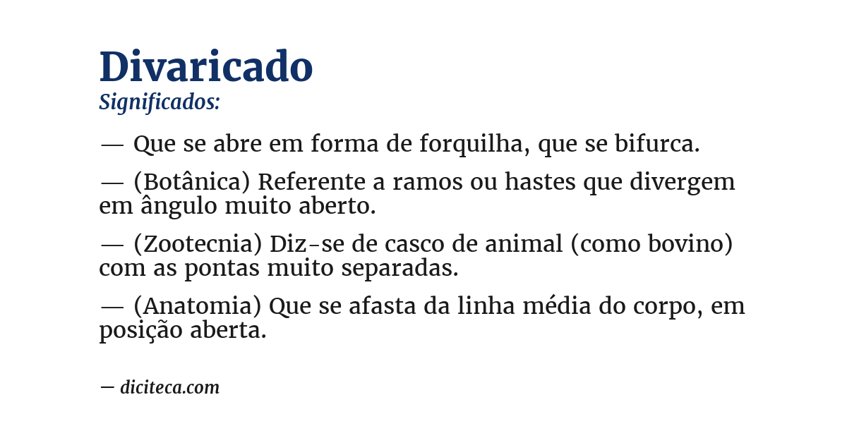 Significado de divaricado