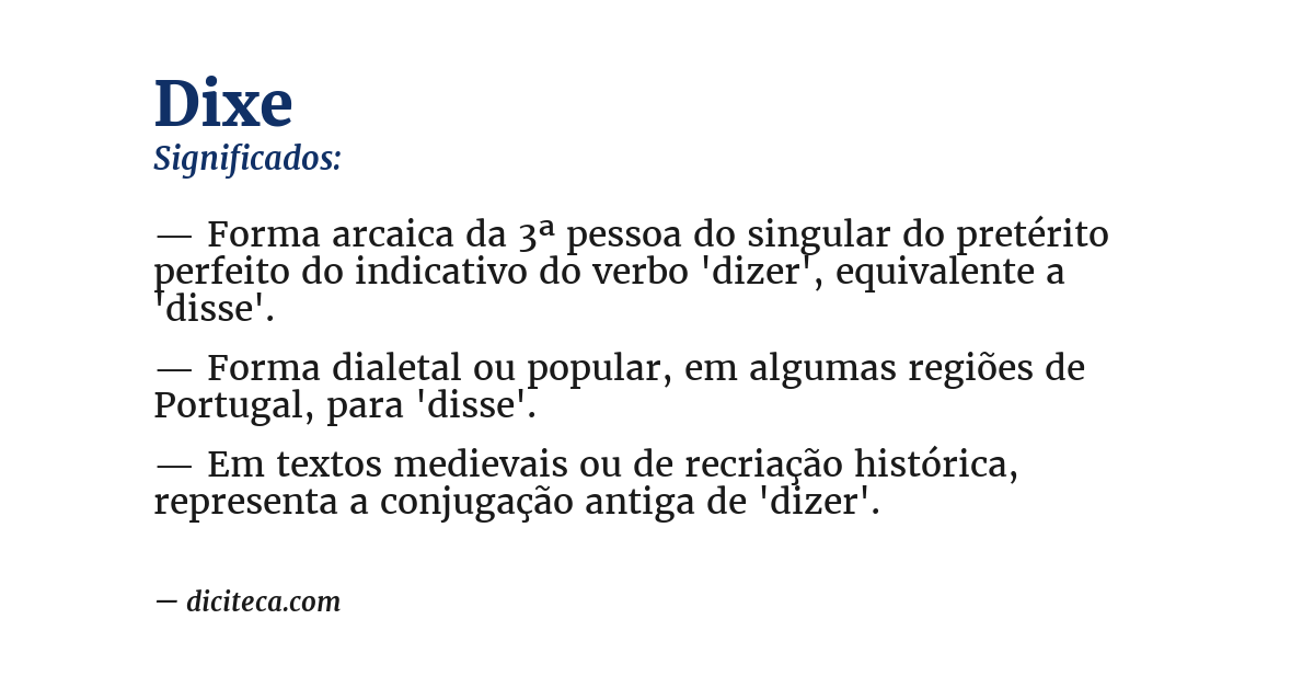 Significado de dixe