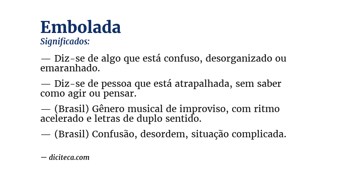 Significado de embolada