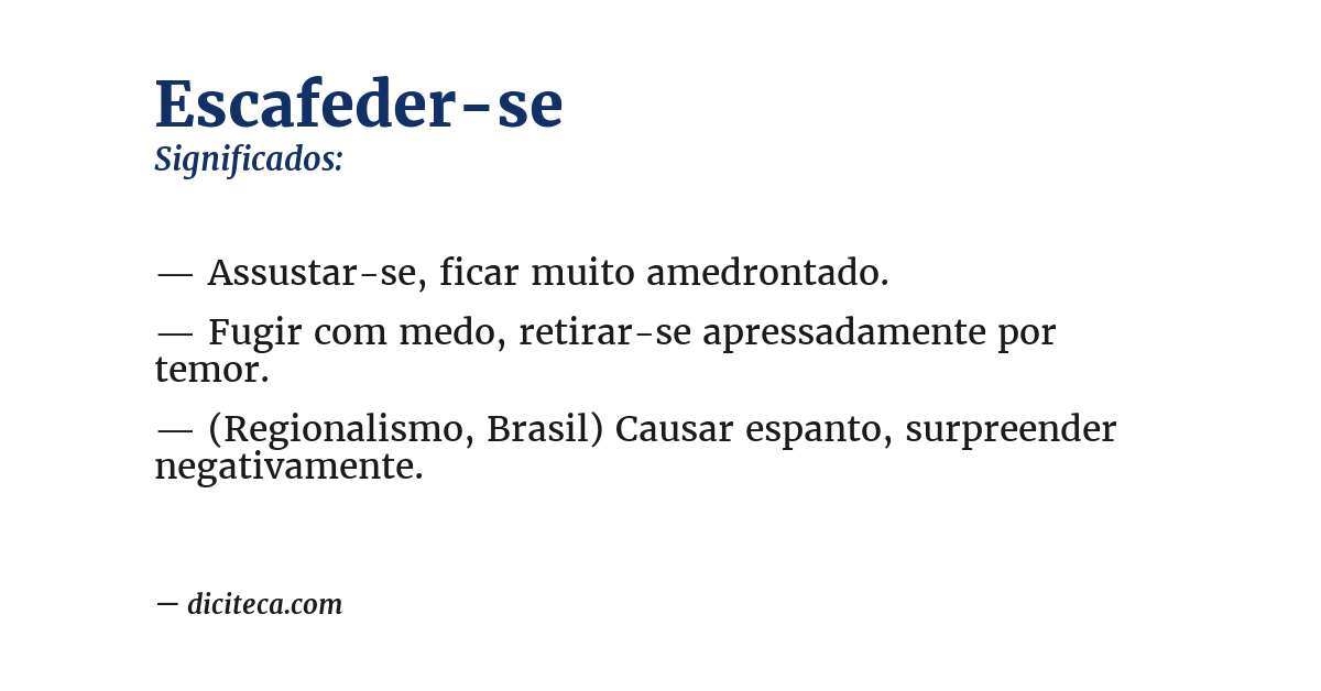 Significado de escafeder-se