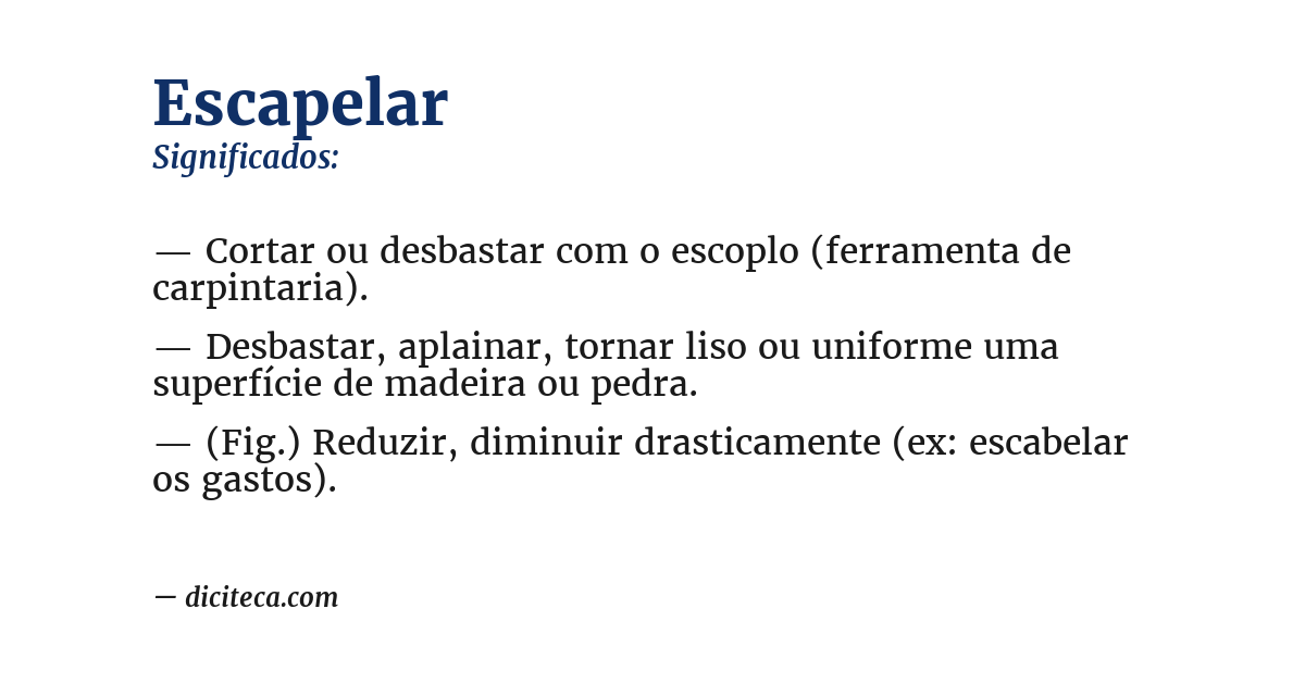Significado de escapelar