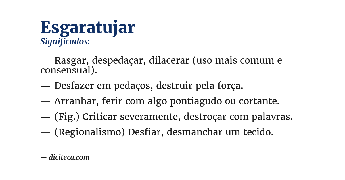 Significado de esgaratujar