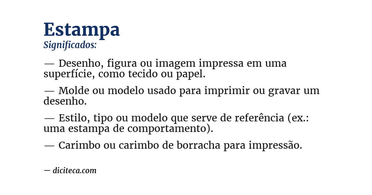 Significado de estampa