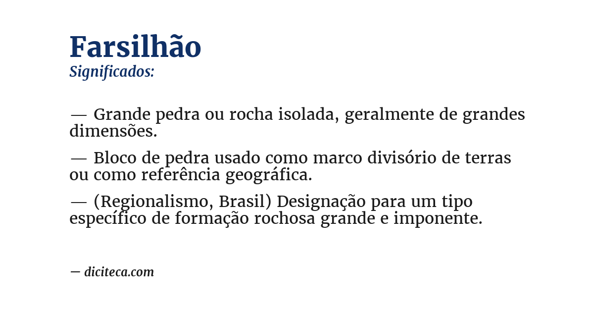 Significado de farsilhão