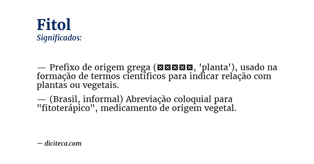 Significado de fitol