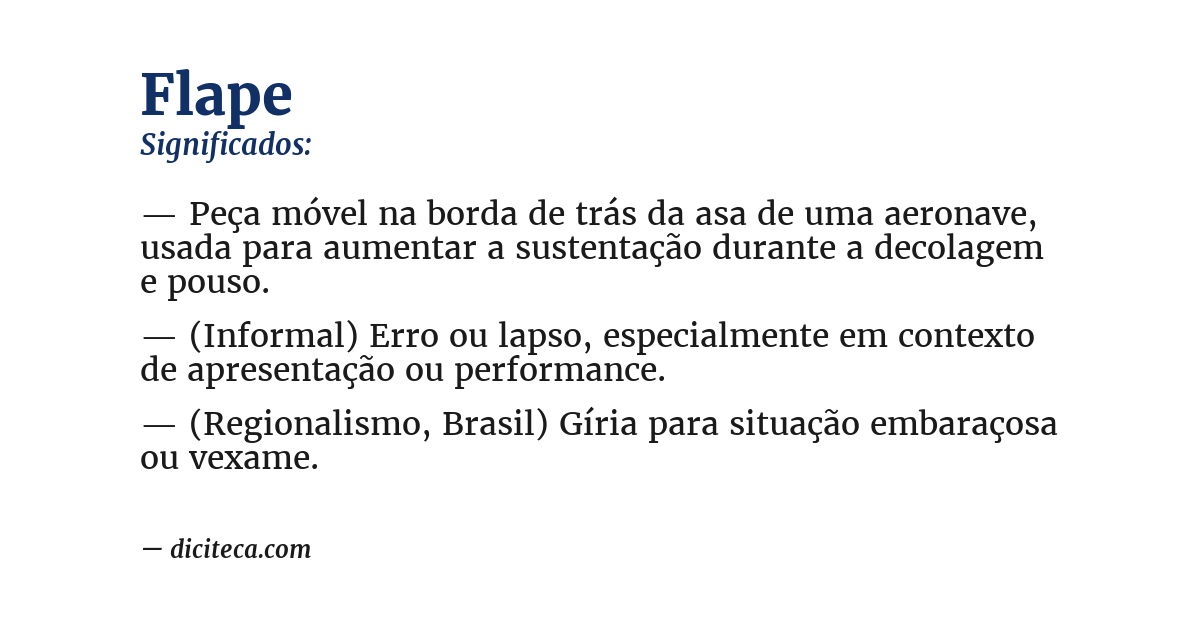 Significado de flape