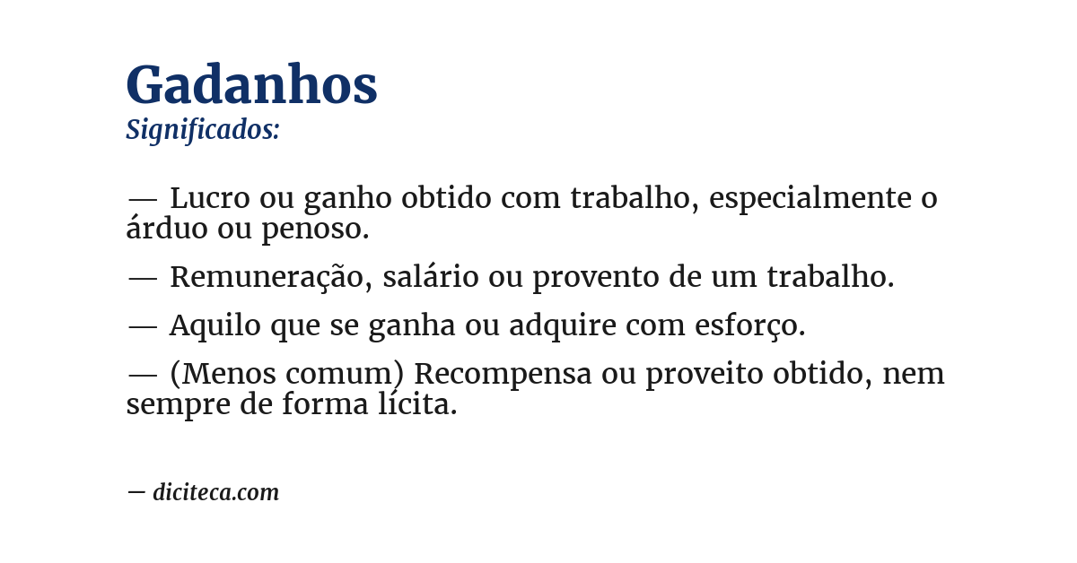Significado de gadanhos