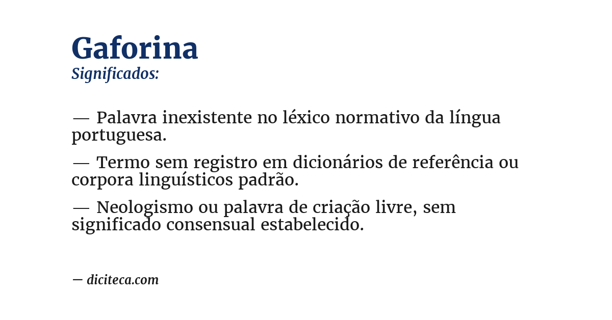 Significado de gaforina