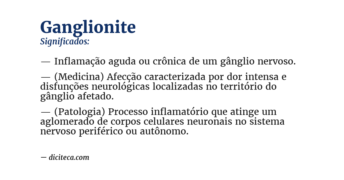 Significado de ganglionite