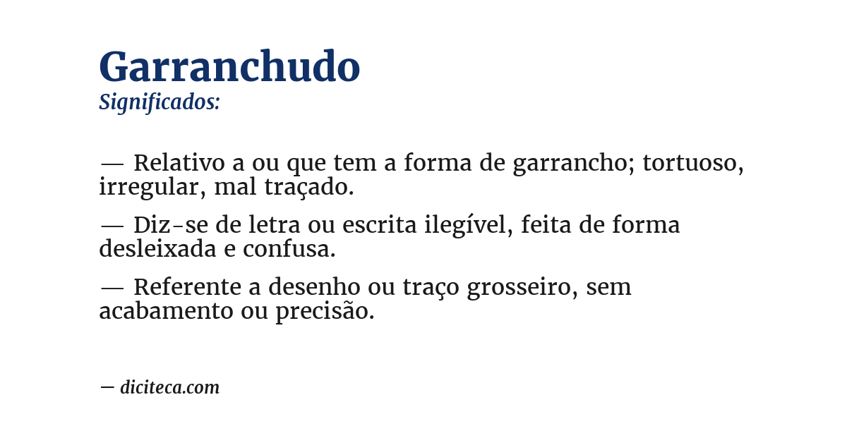 Significado de garranchudo