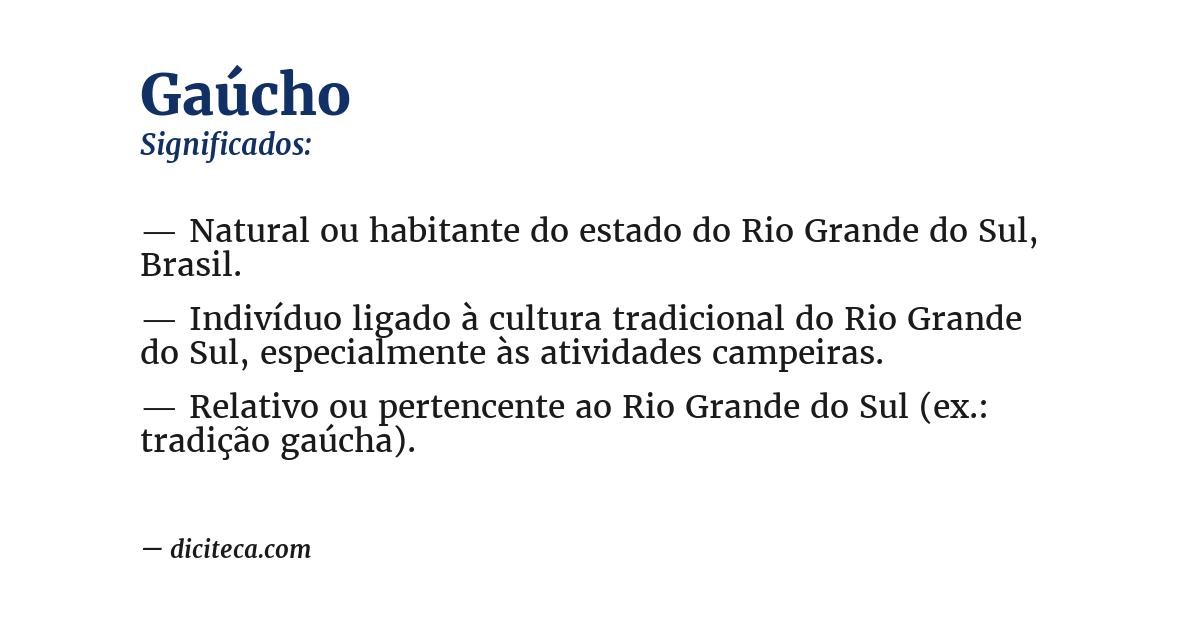 Significado de gaúcho