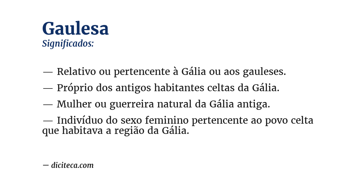 Significado de gaulesa