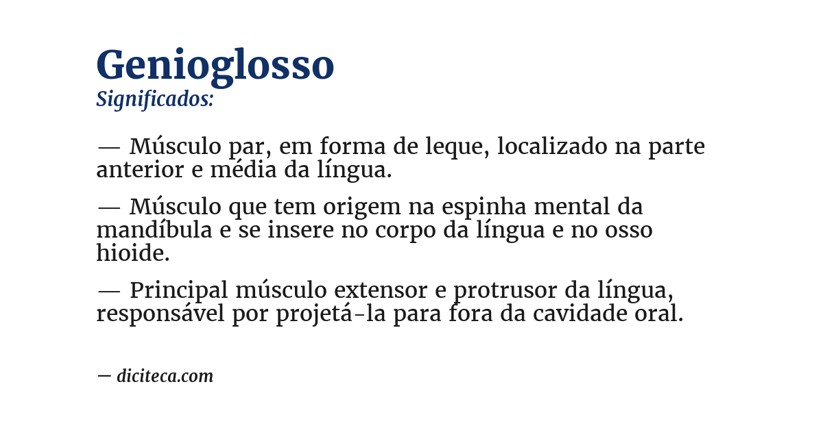 Significado de genioglosso