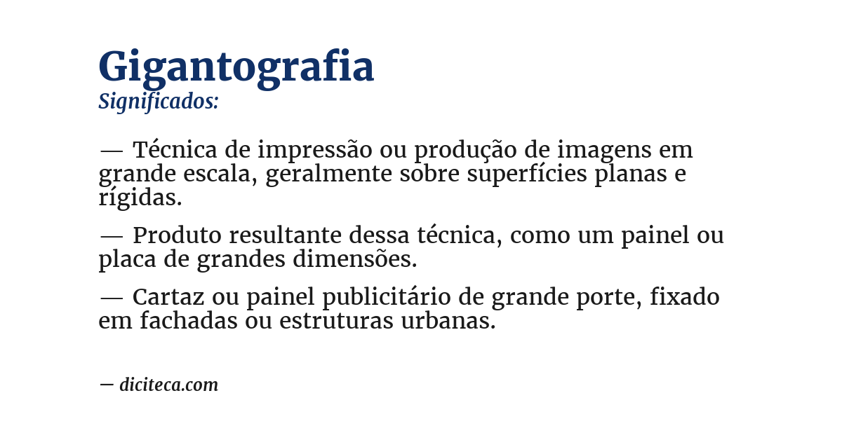 Significado de gigantografia