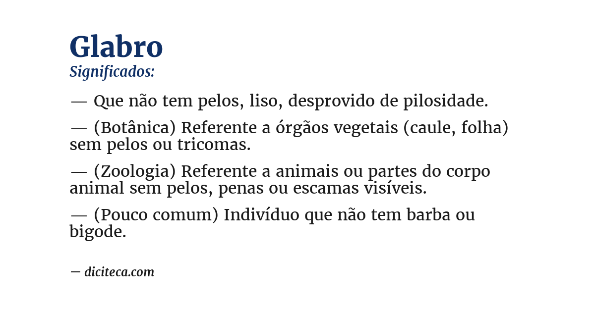 Significado de glabro