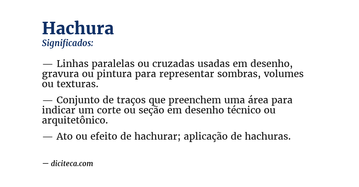 Significado de hachura