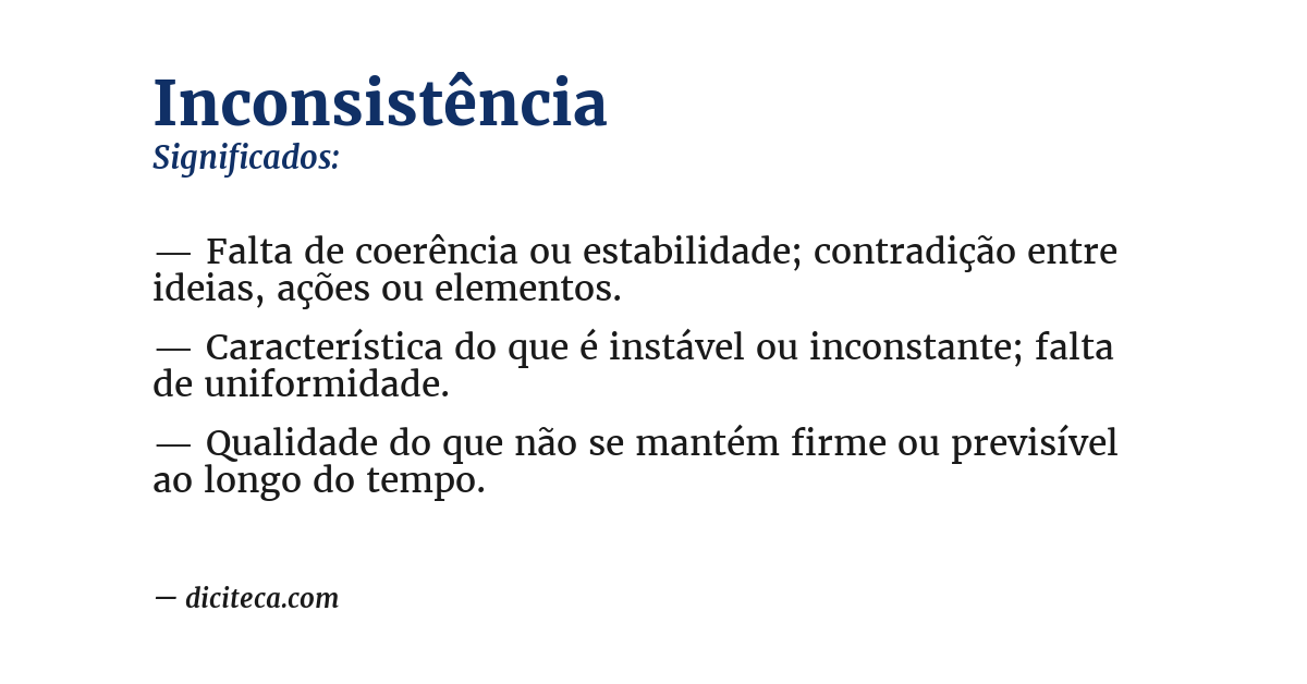Significado de inconsistência