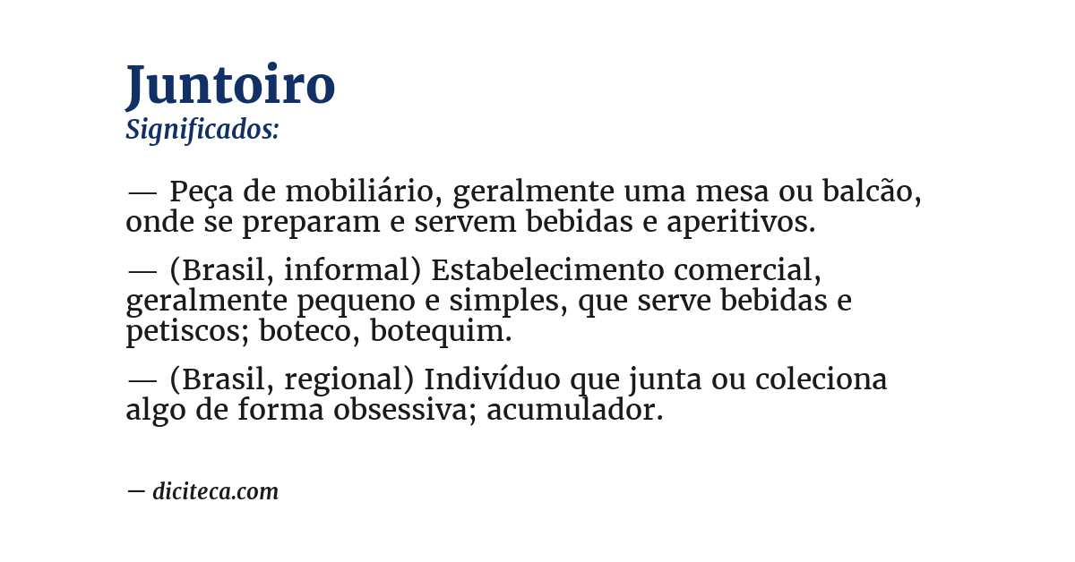 Significado de juntoiro
