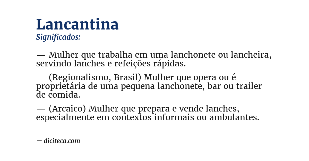 Significado de lancantina