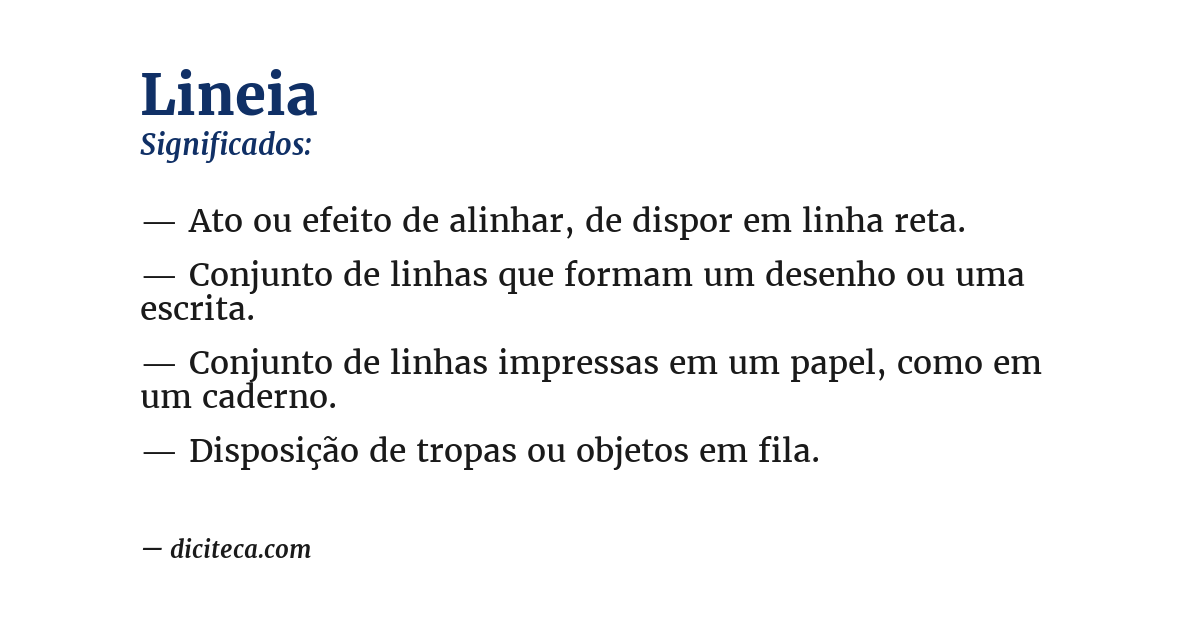 Significado de lineia