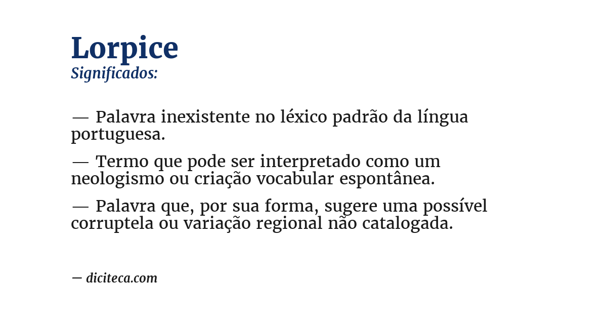 Significado de lorpice