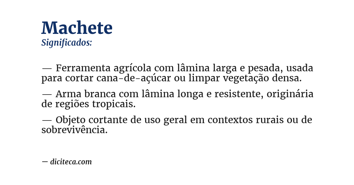 Significado de machete