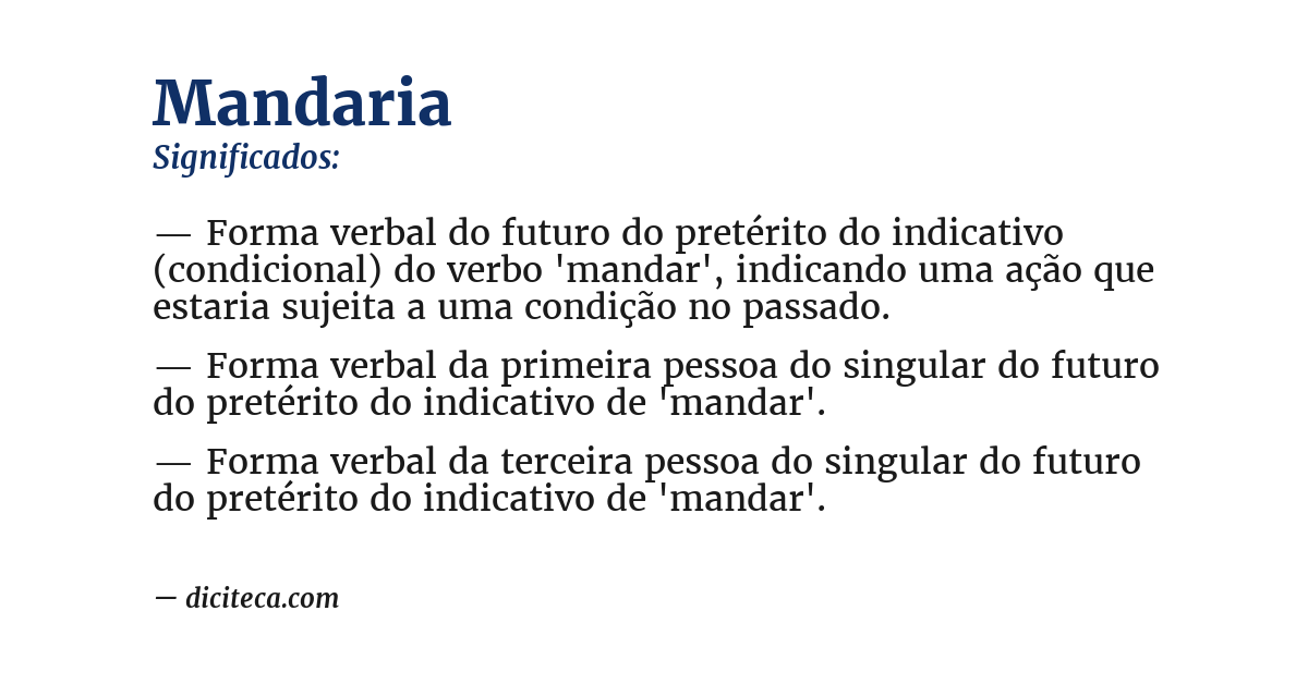 Significado de mandaria