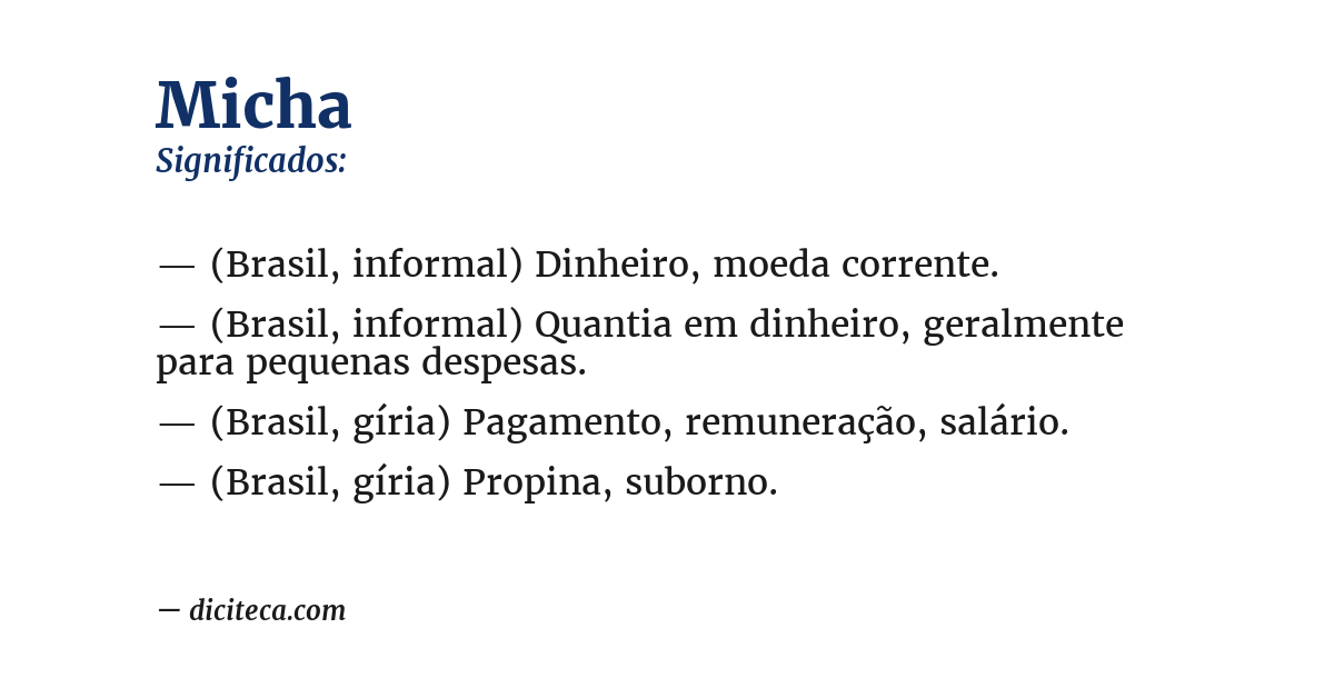 Significado de micha