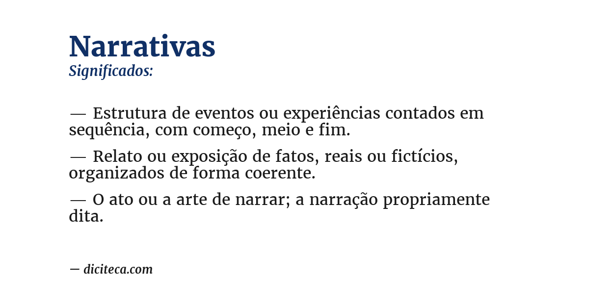 Significado de narrativas