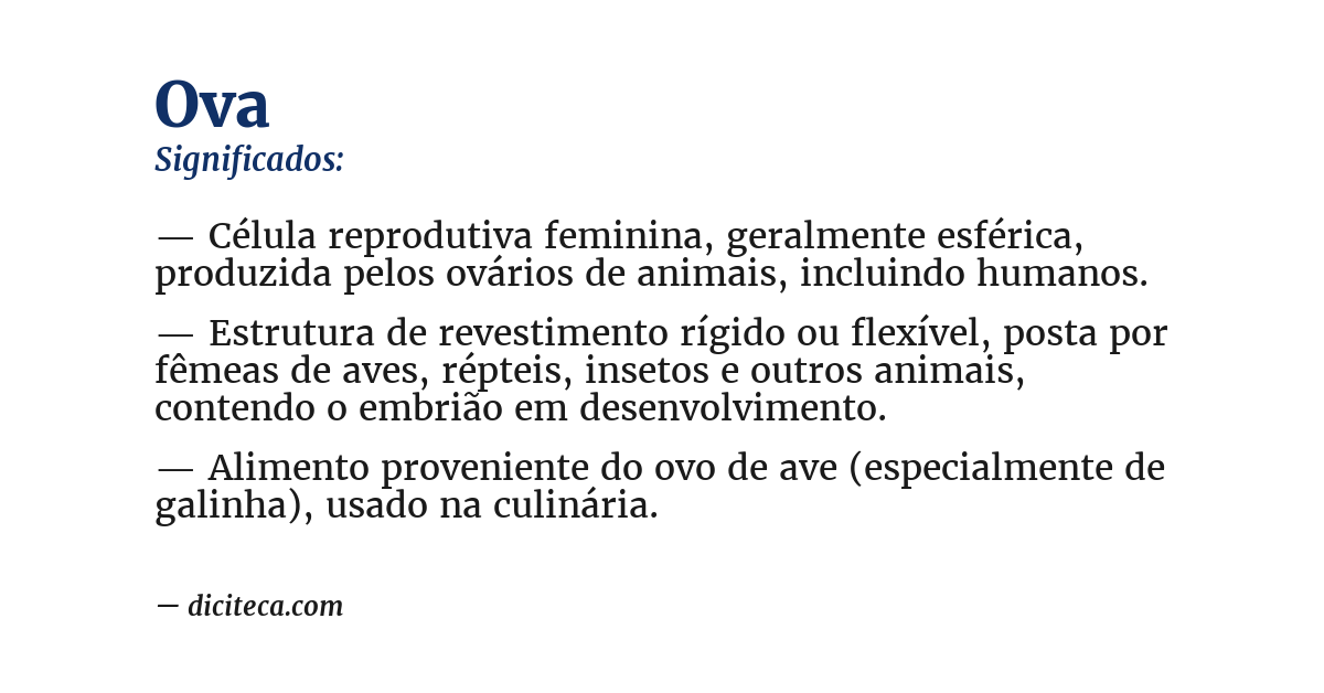 Significado de ova
