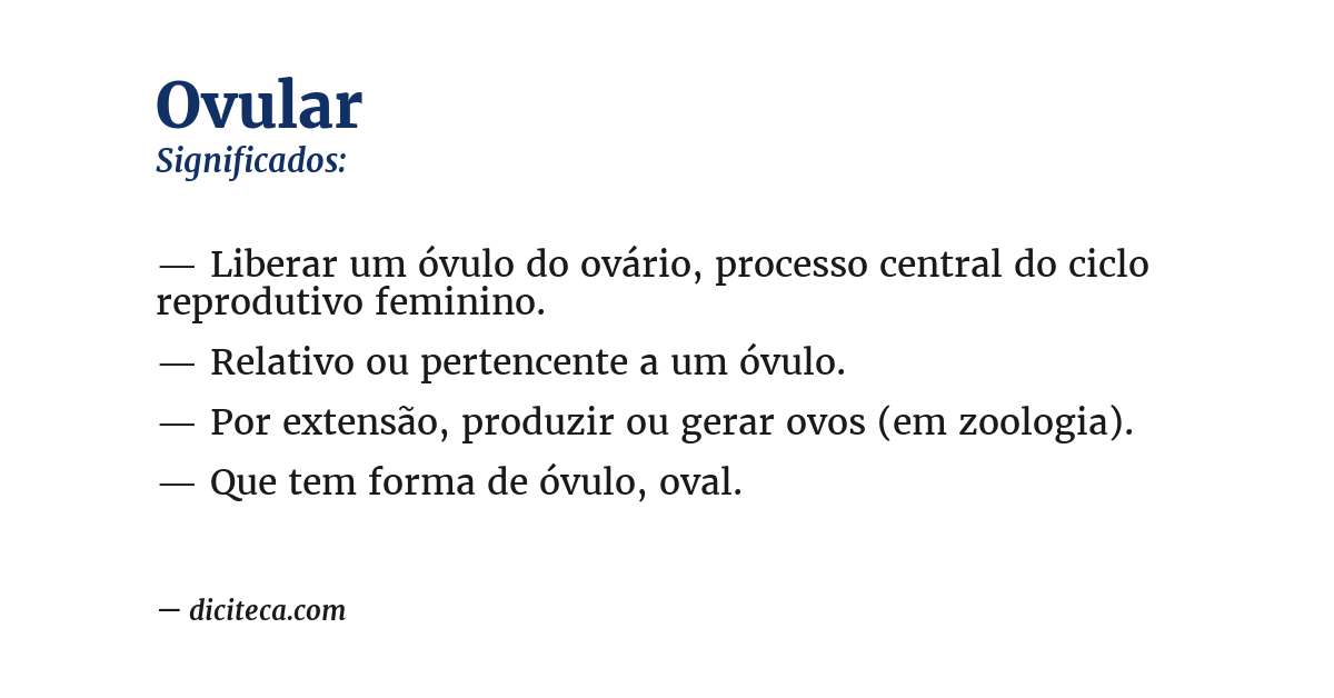 Significado de ovular