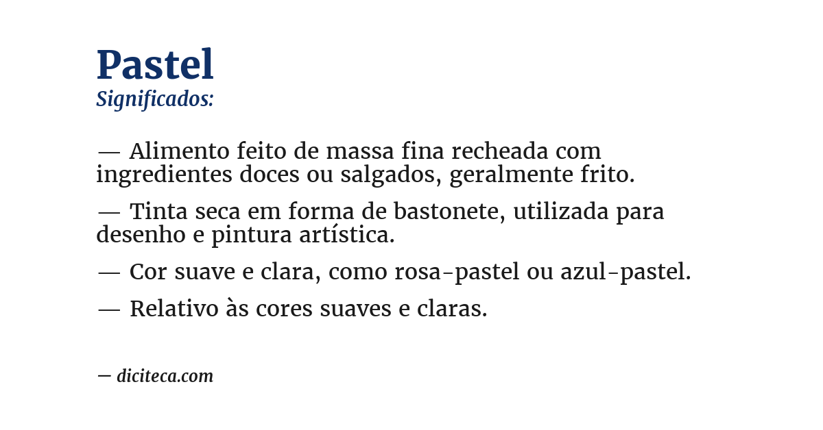 Significado de pastel