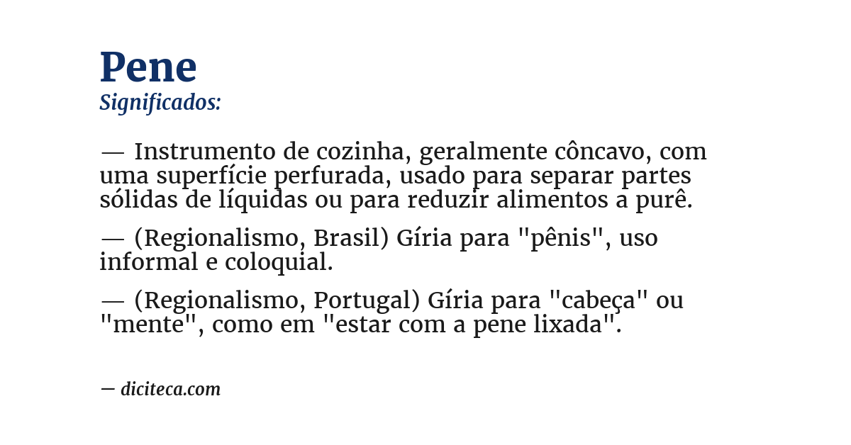 Significado de pene