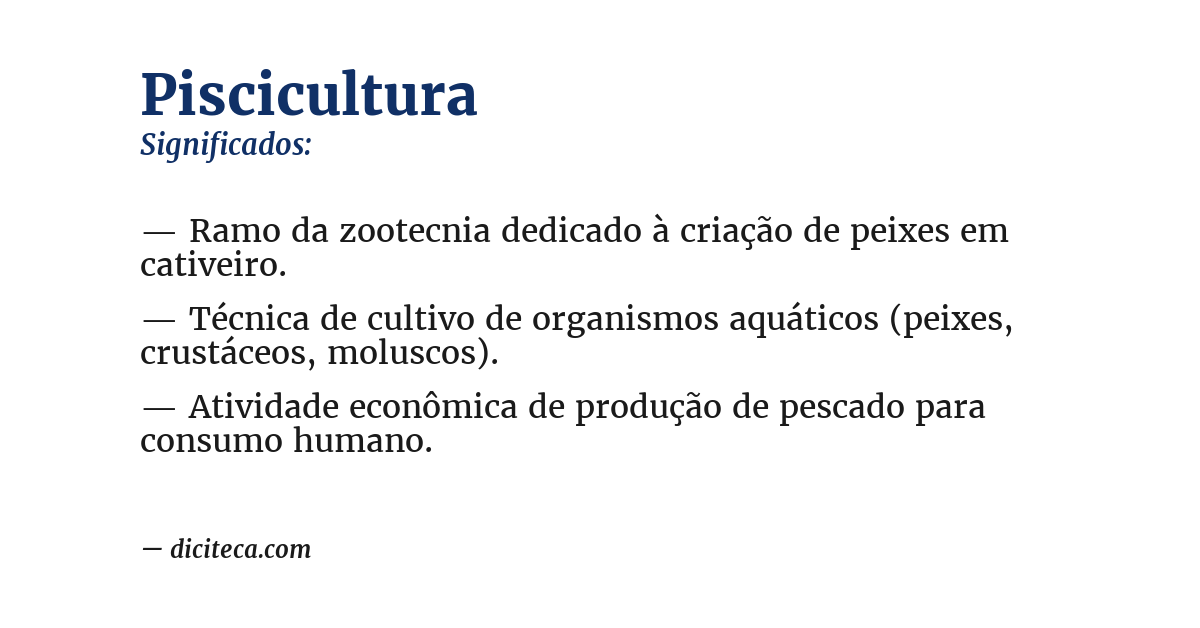 Significado de piscicultura