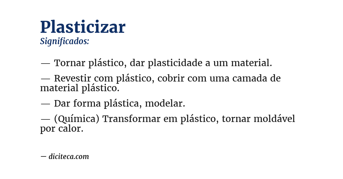 Significado de plasticizar