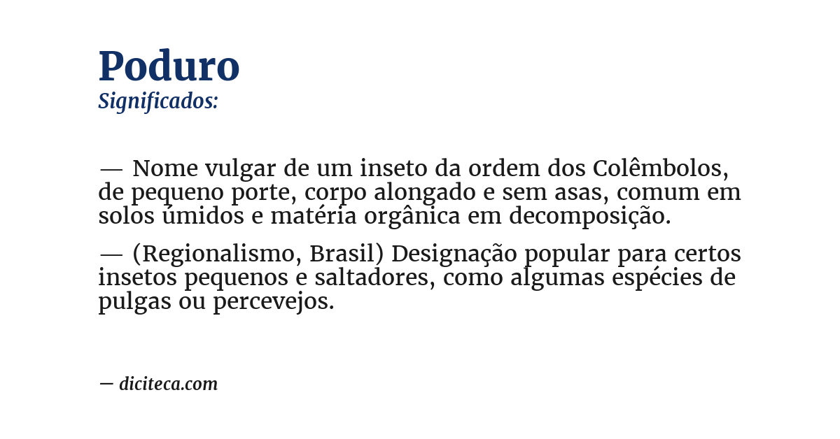 Significado de poduro
