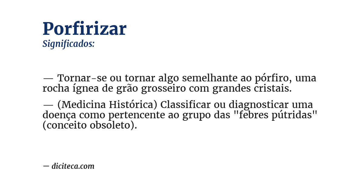 Significado de porfirizar