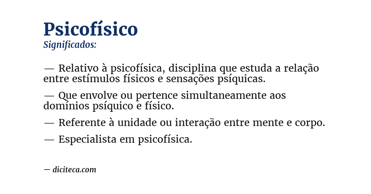 Significado de psicofísico