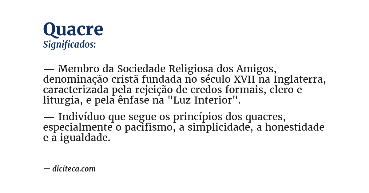 Significado de quacre