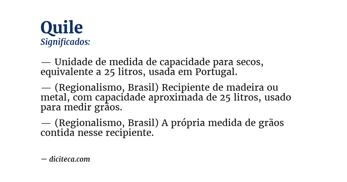 Significado de quile