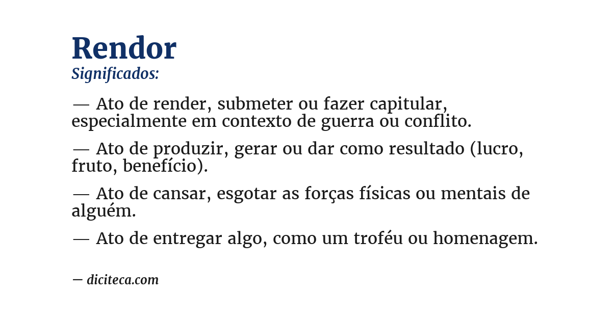 Significado de rendor
